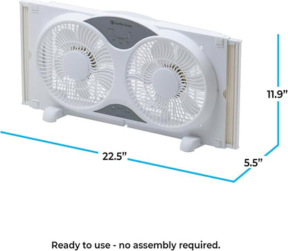 Comfort Zone Twin Window Fan - Image 6
