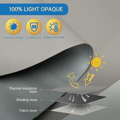 DENFOON Motorized Blinds with Remote, Thermal Electric Blinds【Solar Panel】 - Image 4