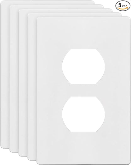 ENERLITES Screwless Duplex Wall Plates, Child Safe Receptacle Outlet Covers by Enerlites