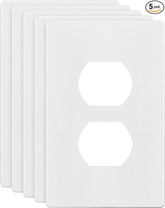 ENERLITES Screwless Duplex Wall Plates, Child Safe Receptacle Outlet Covers by Enerlites