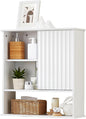 22.5 x 23.5 inch Bathroom Wall Cabinet, Medicine Cabinet Wall Mounted w/Fluted by Elnure