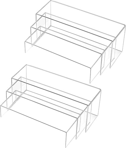 Chuangdi 2 Sets Acrylic Display Risers, Product Stand, Jewelry Display Riser by Chuangdi