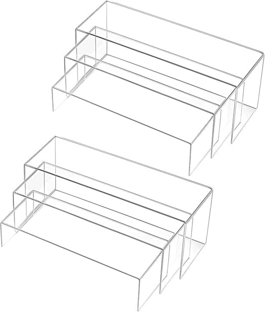 Chuangdi 2 Sets Acrylic Display Risers, Product Stand, Jewelry Display Riser by Chuangdi