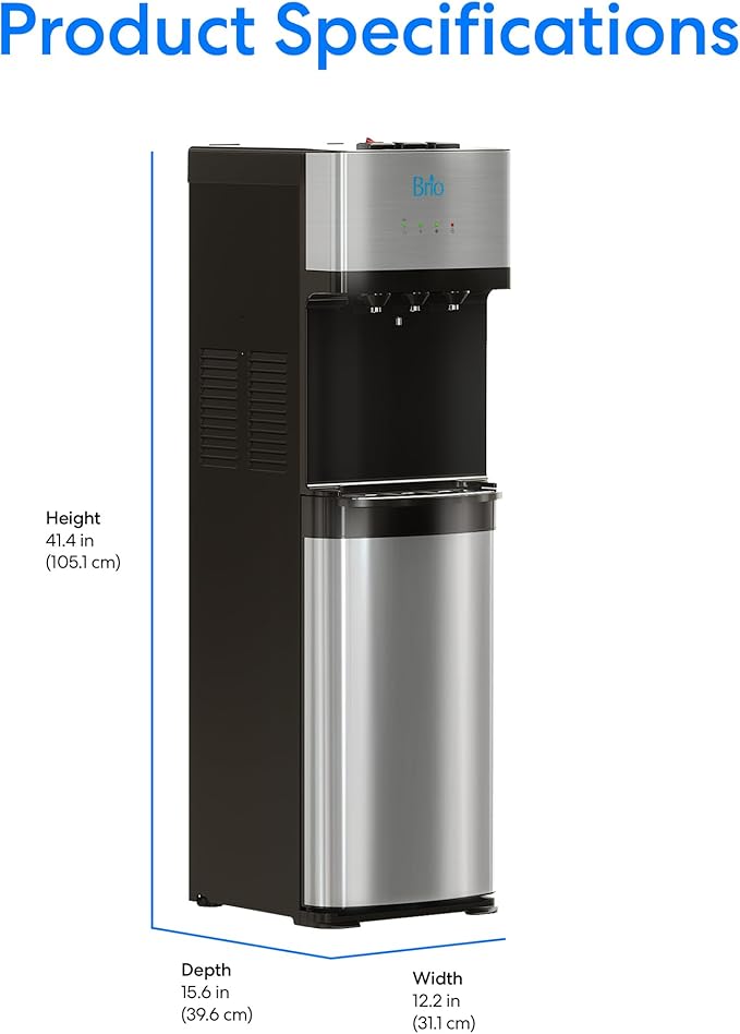 Brio Self Cleaning Bottom Loading Water Cooler Water Dispenser – Limited Edition - Image 9
