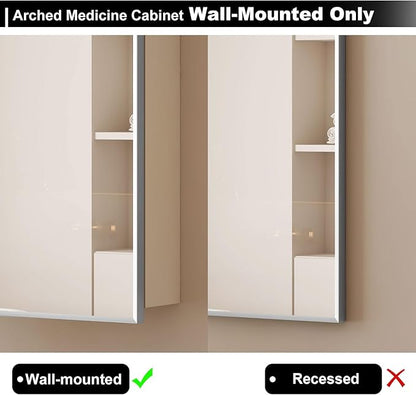 Arched Medicine Cabinets with Mirror, Medicine Cabinet - Image 3