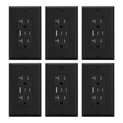 ELEGRP USB Outlets, 20 Amp Wall Outlet by ELEGRP%7CELEGROUP