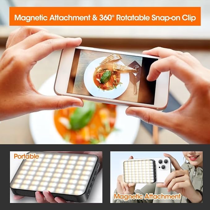 JINGCOOL Magnetic Selfie Light, Portable Phone Clip, 6 oz, Rechargeable Ring - Image 5