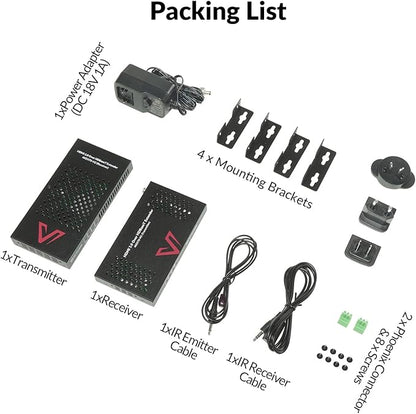AV Access HDBaseT 4K HDMI Extender Over Cat5e/6/6a/7 4K@60Hz 130ft, 1080P@60Hz - Image 9