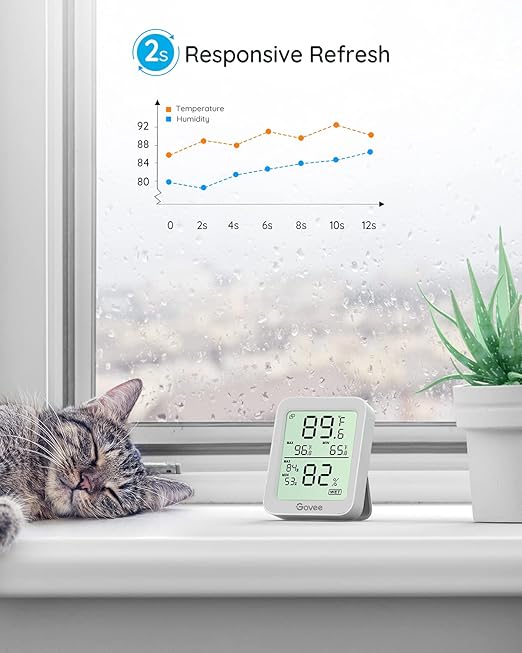 Govee Indoor Hygrometer Thermometer 2 Pack, Humidity Temperature Gauge - Image 5