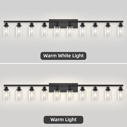 DIKAIDA 10 Light Bathroom Vanity Lights Over Mirror, 65.4inch Black Vanity - Image 9