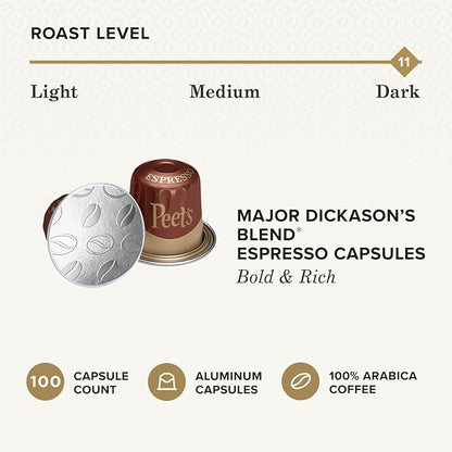 Peet's Coffee, Dark Roast Espresso Capsules, Compatible - Image 3
