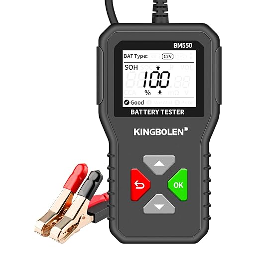 KINGBOLEN BM550 6V 12V 24V Car Battery Tester, 100-2000 CCA Voltage Tester by KINGBOLEN