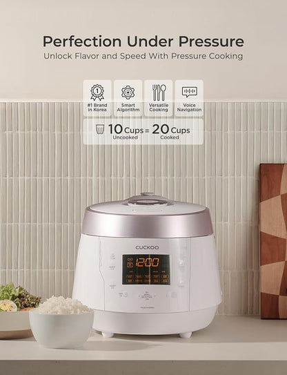 CUCKOO High Pressure Rice Cooker 10-Cup Uncooked / 20-Cup Cooked - Image 2
