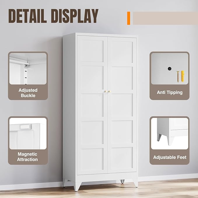 Yizosh Metal Storage Cabinet - Image 4