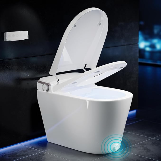 Giantex Smart Toilet with Bidet Built In, Night Light, Auto Open/Close by Giantex