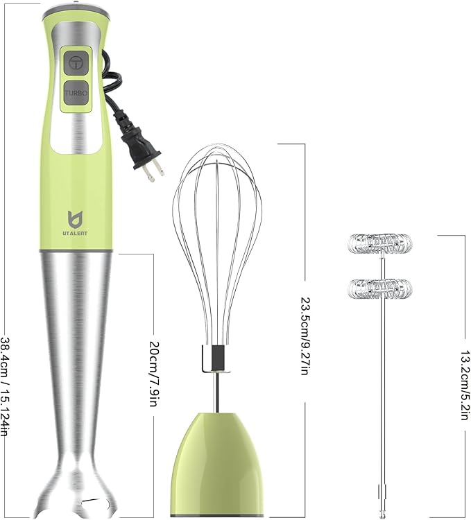 Immersion Hand Blender, UTALENT 3-in-1 8-Speed Stick Blender - Image 6