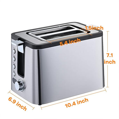 Mecity Toaster 2 Slice Stainless Steel Body, Cancel Functions, Warming Rack - Image 8