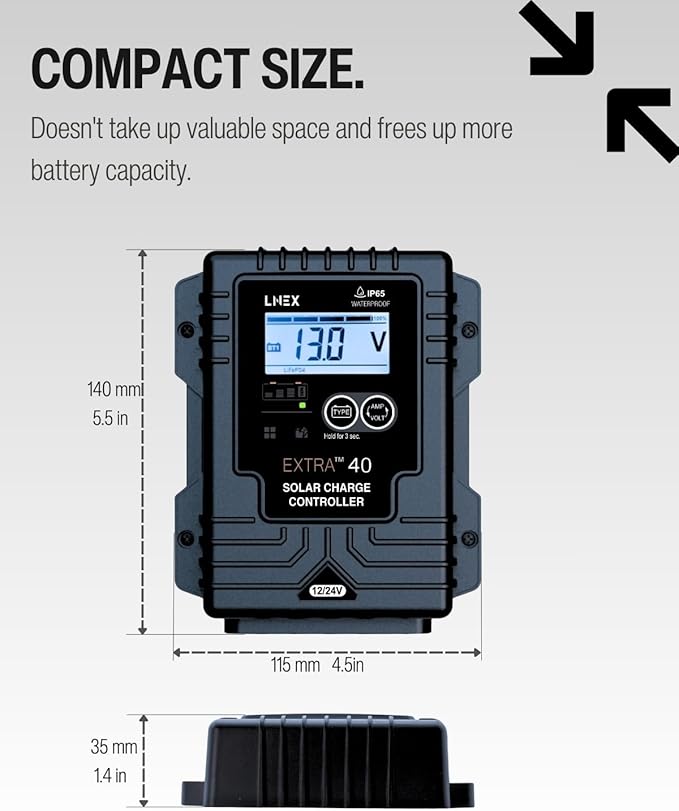 Solar Charge Controller Waterproof, 40A Solar Panel Regulator - Image 5