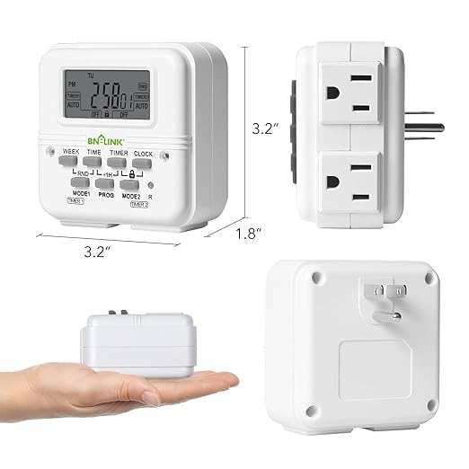 BN-LINK Indoor Digital Light Timer, 7 Day Programmable Plug - Image 8