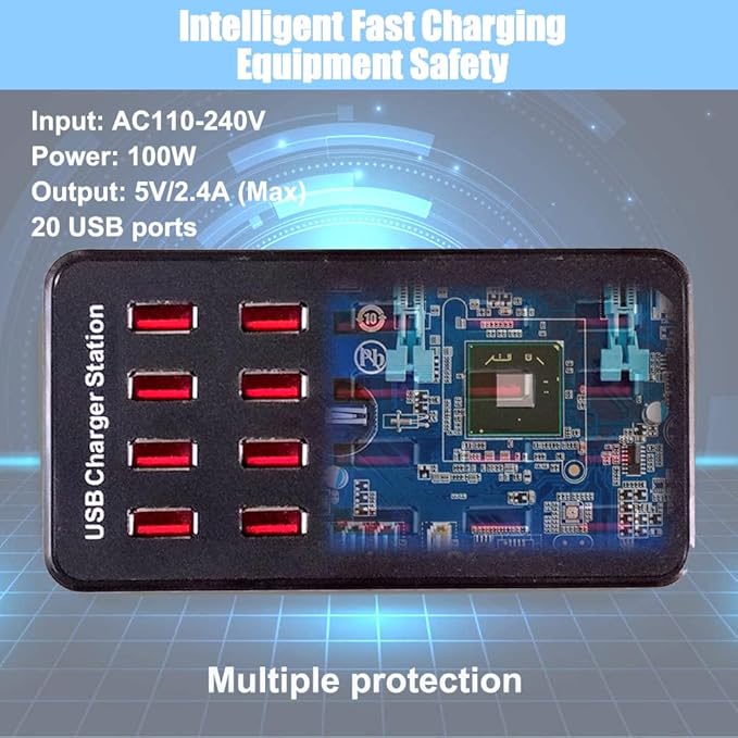 MaxLax 20-Port USB Charger Station, Compatible - Image 4