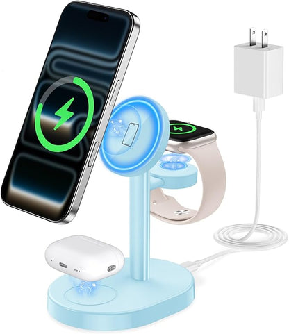 Hevanto 2025 3 in 1 Wireless Charging Station by Hevanto