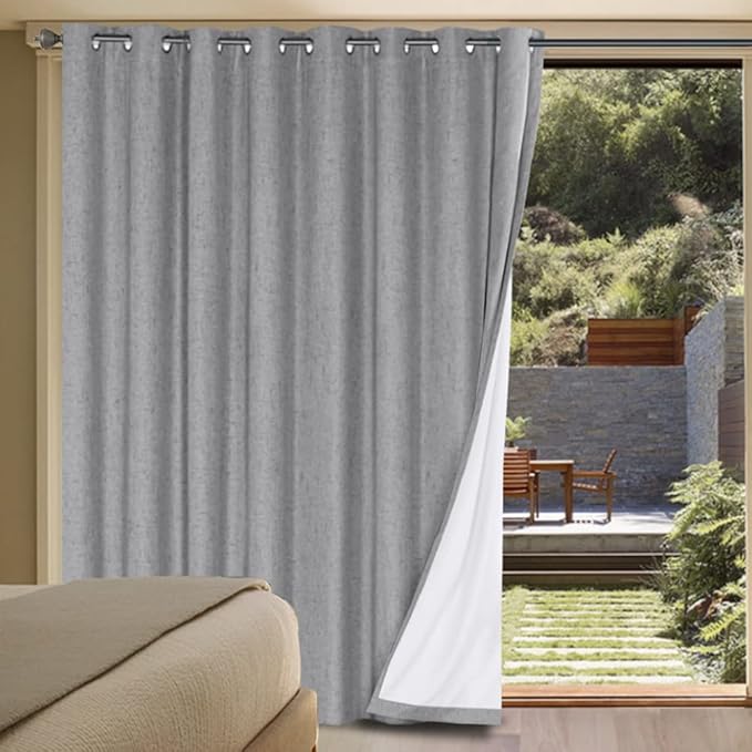 H.VERSAILTEX Linen Blackout Curtains Durable Thick Textured Linen Look 100% by HVERSAILTEX