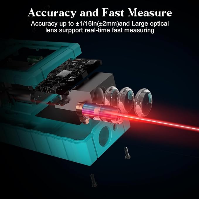 Kiprim Laser Distance Measure High Accuracy 165ft Kiprim LD50E Laser Tape - Image 5