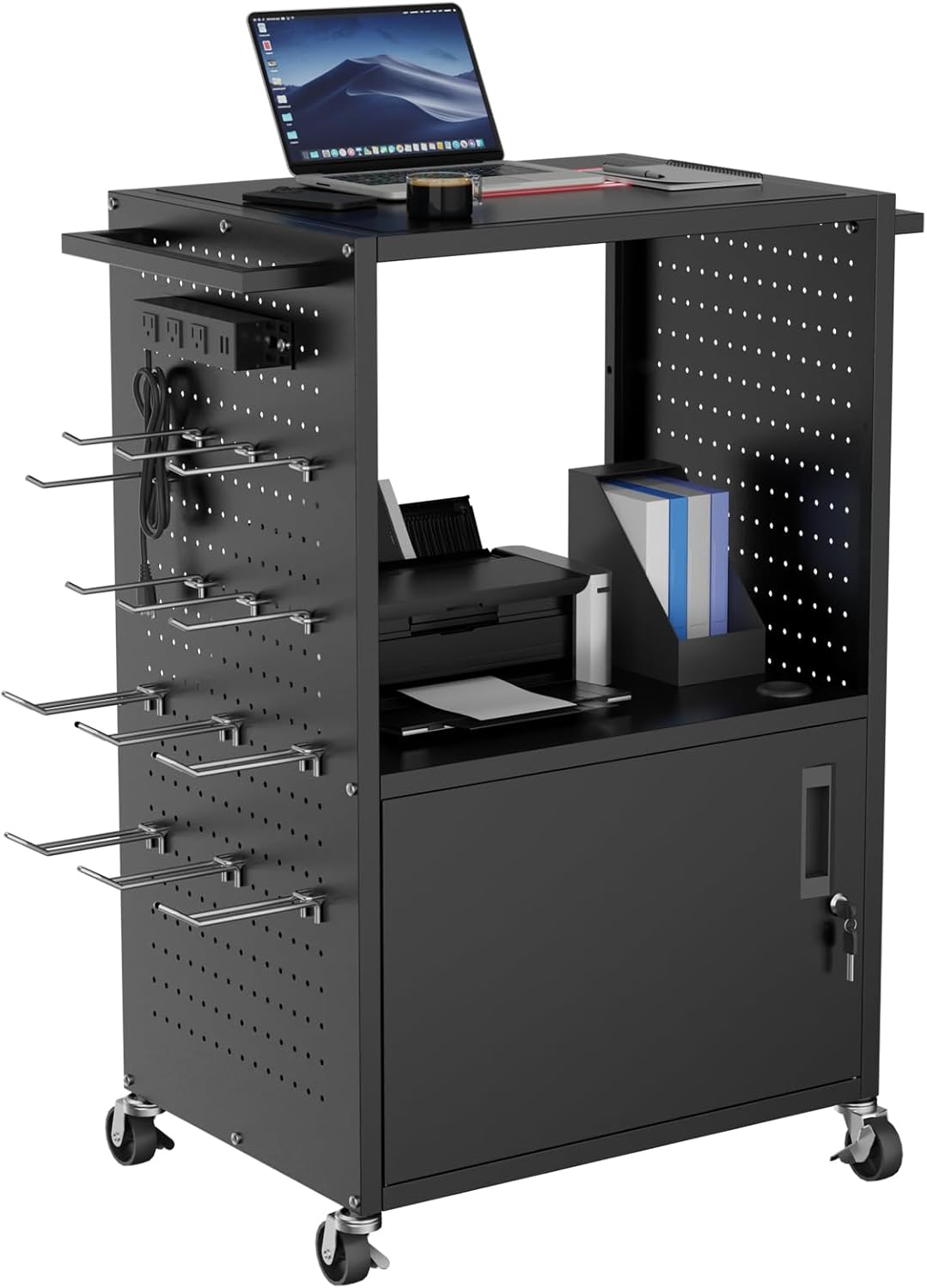 mobile av cart, heavy duty rolling computer cart, main product view