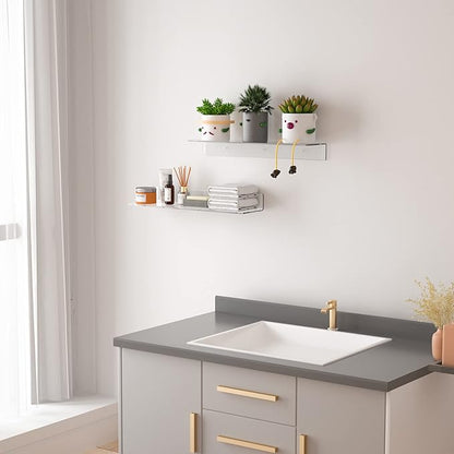 24 Inches Clear Floating Shelves - Image 2