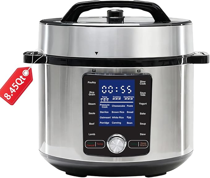 OLIXIS Electric Pressure Cooker 8.45Quart, 24 Functions in 1, Stainless Steel by OLIXIS
