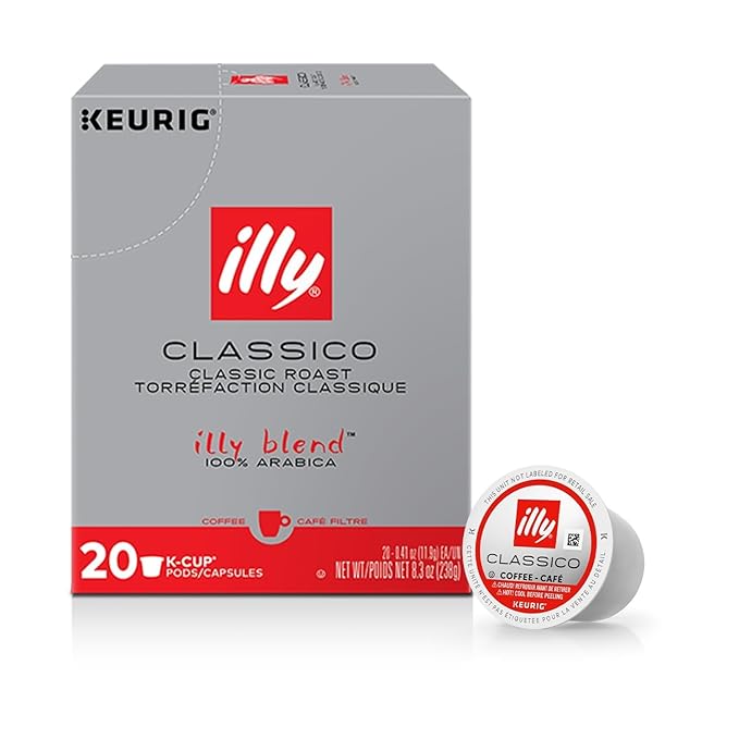 illy Coffee K Cup, Pods for Keurig Machines, Classico Medium Roast, 100% Arabica by illy