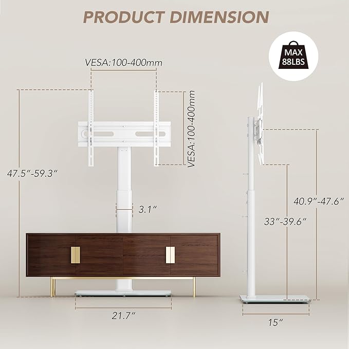 AX WABER Universal Floor TV Stand - Image 5