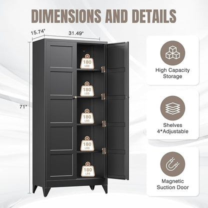 Yizosh Metal Storage Cabinet - Image 2