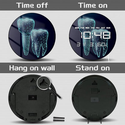 Timethink 12'' Molar Tooth Digital Wall Clock Large Display, Dental Clinic - Image 5