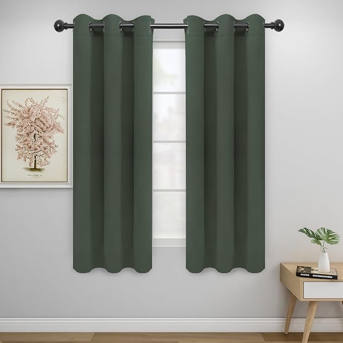Easy-Going Blackout Curtains for Bedroom, Solid Thermal Insulated Grommet and by Easy-Going