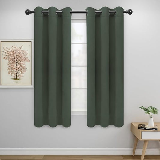Easy-Going Blackout Curtains for Bedroom, Solid Thermal Insulated Grommet and by Easy-Going