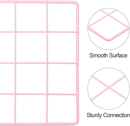 PATIKIL 16"x8" Wire Grid Panel, 2 Pack Board Photo Pictures Memo Display Grid - Image 3
