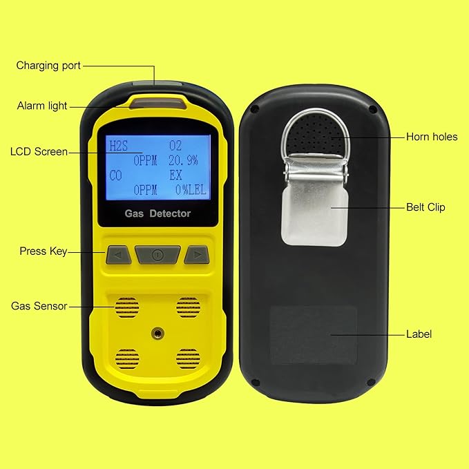 Upgraded 4 Gas Monitor Multi Gas Detector, Yfwsrecinoe Gas Leak Detector - Image 2