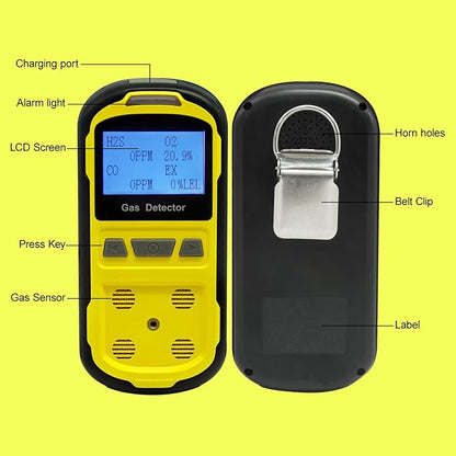 Upgraded 4 Gas Monitor Multi Gas Detector, Yfwsrecinoe Gas Leak Detector - Image 2