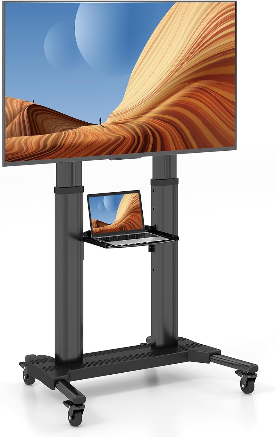 Goplus Rolling TV Stand for 32"-85" Flat Curved LED/LCD/OLED TVs up...