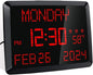 Digital Clock Large Display 11.5", Calendar Clock by ROCAM