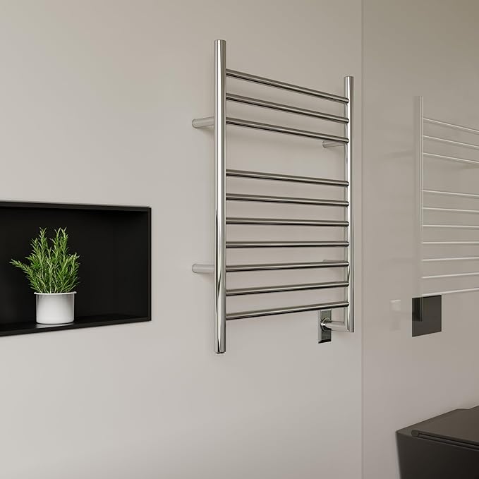 HEATGENE Towel Warmer Wall-Mounted Hardwired Heated Towel Rack Hot Towel Bar - Image 7