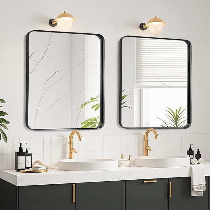 Fabuday Bathroom Mirror with Black Frame - Image 3