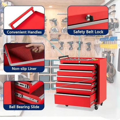 IDEALHOUSE Rolling Tool Chest, 6 Drawers Tool Storage Cabinet, Toolbox - Image 4
