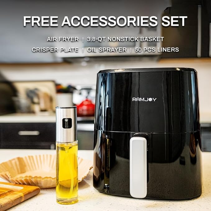 Air Fryer 3.8 Quarts for 1-2 people, 8-in-1 Functions, Air Fry, Digital Small - Image 3