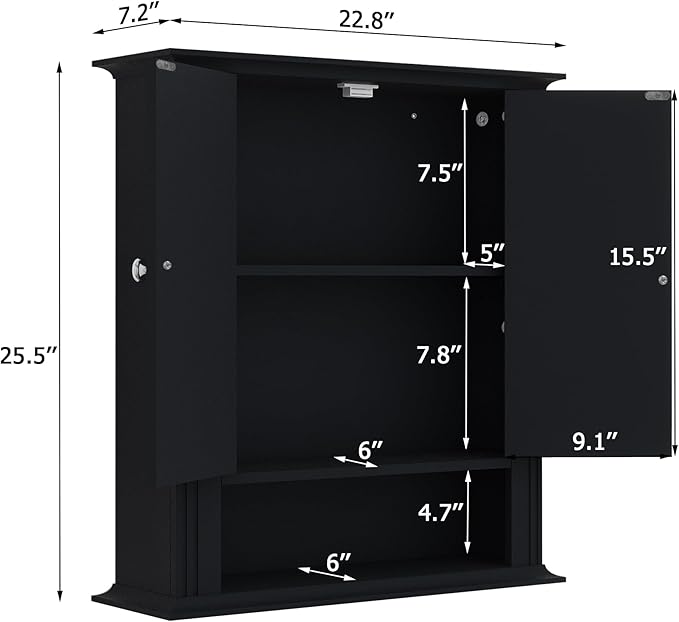Bathroom Cabinet Wall Mounted| Over The Toilet Storage Cabinet - Image 3