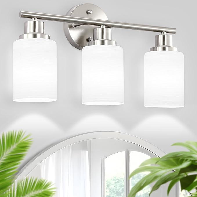Guliaofo 3-Light Bathroom Light Fixtures, Vanity Lights - Image 8
