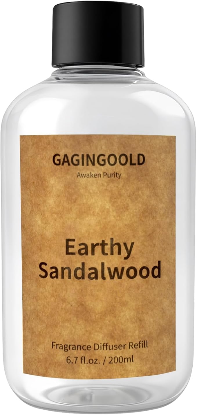Earthy Sandalwood Scented Reed Diffuser Oil Refill by GAGINGOOLD