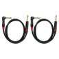 Rannsgeer 2 Pack 1/4 Inch TS Right Angle to 1/4 Inch TS 3 Feet Cable by Rannsgeer