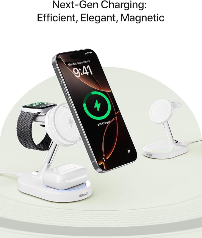 Intoval Fast Charging Station for Magsafe Apple Devices, Wireless Charger for - Image 2